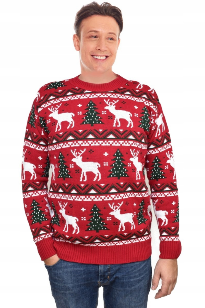 Christmas Reindeer Wool Sweater for Parents and Children