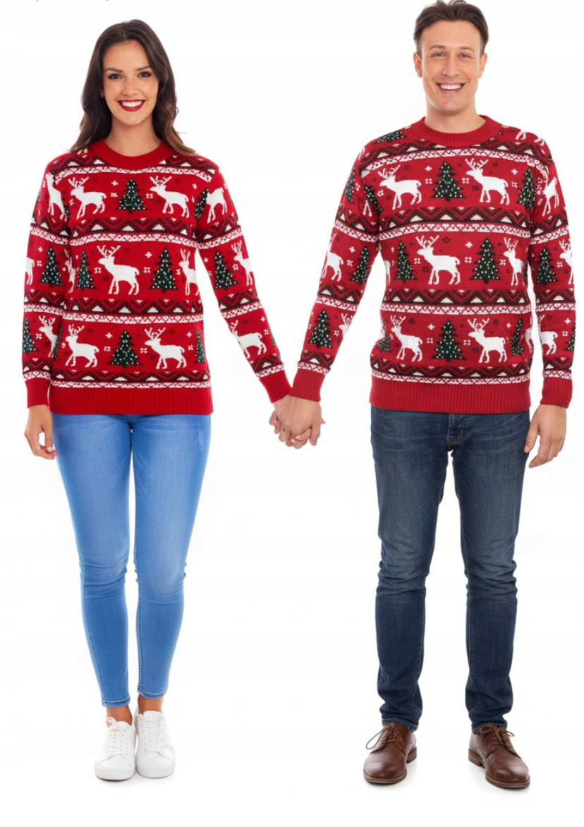 Suéter para padres e hijos para familias navideñas