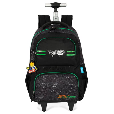 Kit Mochila De Rodinha E Costas + Estojo Box do Hot Wheels Skate