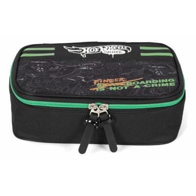 Kit Mochila De Rodinha E Costas + Estojo Box do Hot Wheels Skate