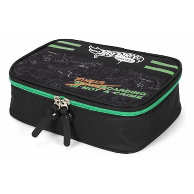 Kit Mochila De Rodinha E Costas + Estojo Box do Hot Wheels Skate