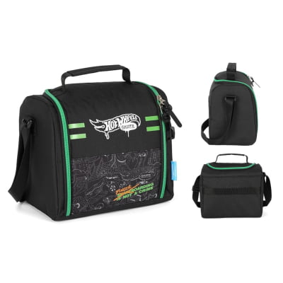 Kit Mochila De Rodinha E Costas + Lancheira Térmica + Estojo Box do Hot Wheels Skate